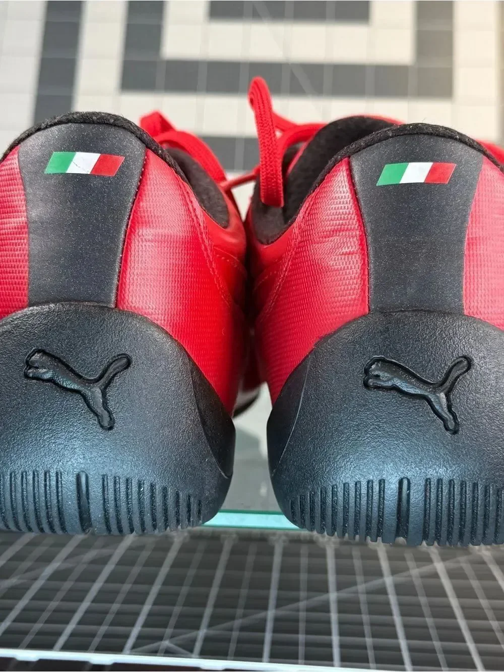 PUMA FERRARI DRIVING LEATHER SHOES MENS SZ 12 Good Condition